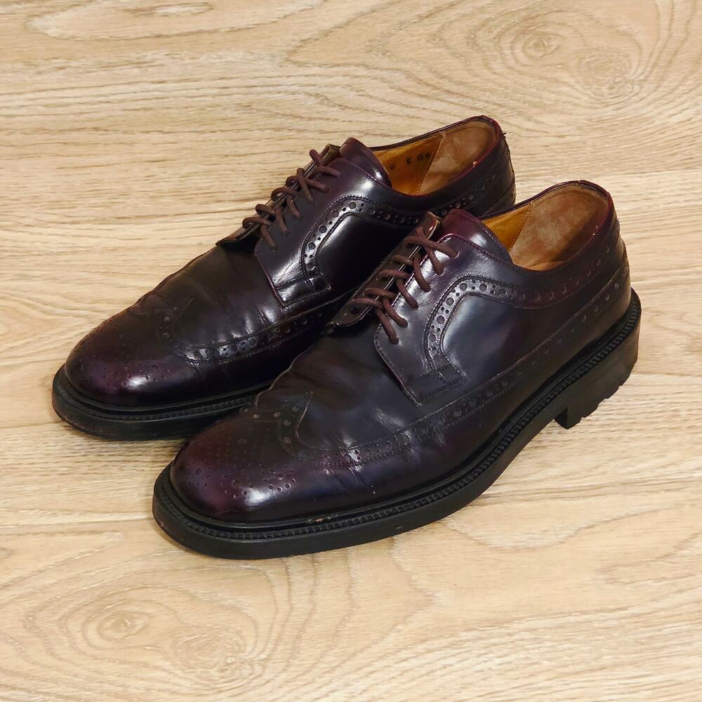 Cole Haan Wingtip Brogue Oxford Leather Dress Shoes Mens Size 8 Crafted In Italy